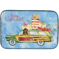 "Caroline's Treasures CK2416DDM Merry Christmas Newfoundland dish-drying-mats, 14x21, Multicolor"