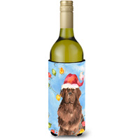 "Caroline's Treasures CK2487LITERK Christmas Lights Newfoundland Wine Bottle Hugger cold-beverage-koozies, 750 ml, Multicolor"