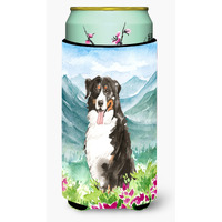 "Caroline's Treasures CK2547TBC Flowers Bernese Mountain Dog Tall Boy Hugger cold-beverage-koozies, Multicolor"