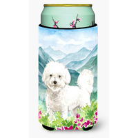 "Caroline's Treasures CK2546TBC Mountain Flowers Bichon Frise Tall Boy Hugger cold-beverage-koozies, Multicolor"