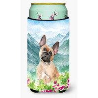 "Caroline's Treasures CK1978TBC Mountian Flowers Fawn French Bulldog Tall Boy Hugger cold-beverage-koozies, Multicolor"