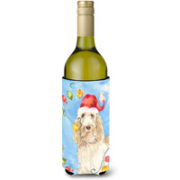 "Caroline's Treasures CK2496LITERK Christmas Spinone Italiano Wine Bottle Hugger cold-beverage-koozies, 750 ml, Multicolor"