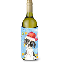 "Caroline's Treasures CK2477LITERK Christmas Lights English Pointer Wine Bottle Hugger cold-beverage-koozies, 750 ml, Multicolor"
