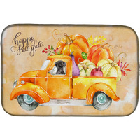 "Caroline's Treasures CK2647DDM Fall Harvest Black Labrador Retriever dish-drying-mats, 14x21, Multicolor"