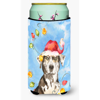 "Caroline's Treasures CK2475TBC Christmas Lights Catahoula Leopard Dog Tall Boy Hugger cold-beverage-koozies, Multicolor"