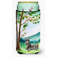"Caroline's Treasures CK2559TBC Under the Tree Scottish Terrier Tall Boy Hugger cold-beverage-koozies, Multicolor"