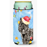 "Caroline's Treasures CK2470TBC Christmas Lights Bouvier des Flandres Tall Boy Hugger cold-beverage-koozies, Multicolor"