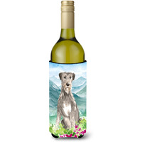 "Caroline's Treasures CK2534LITERK Mountain Flowers Irish Wolfhound Wine Bottle Hugger cold-beverage-koozies, 750 ml, Multicolor"