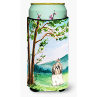 "Caroline's Treasures CK2557TBC Under the Tree Shih Tzu Tall Boy Hugger cold-beverage-koozies, Multicolor"