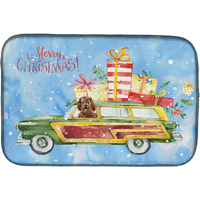 "Caroline's Treasures CK2411DDM Merry Christmas Labradoodle dish-drying-mats, 14x21, Multicolor"