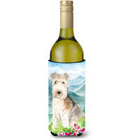 "Caroline's Treasures CK2531LITERK Flowers Lakeland Terrier Wine Bottle Hugger cold-beverage-koozies, 750 ml, Multicolor"