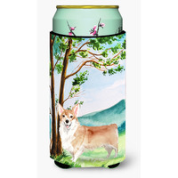 "Caroline's Treasures CK2016TBC Under the Tree Corgi Tall Boy Hugger cold-beverage-koozies, Multicolor"