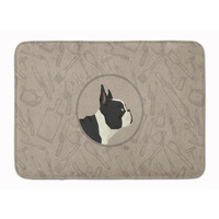 "Caroline's Treasures French Bulldog In the Kitchen Machine Washable Memory Foam Mat doormats, Multicolor"