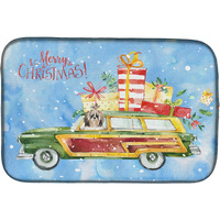"Caroline's Treasures CK2422DDM Merry Christmas Shih Tzu dish-drying-mats, 14x21, Multicolor"