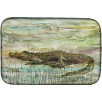 "Caroline's Treasures SC2016DDM Alligator Sunset dish-drying-mats, 14x21, Multicolor"