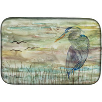 "Caroline's Treasures SC2019DDM Blue Heron Sunset dish-drying-mats, 14x21, Multicolor"