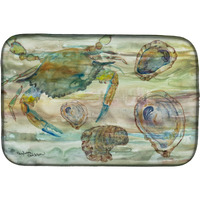 "Caroline's Treasures SC2017DDM Crab, Shrimp and Oyster Sunset dish-drying-mats, 14x21, Multicolor"