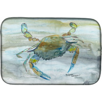 "Caroline's Treasures SC2004DDM Blue Crab #2 Watercolor dish-drying-mats, 14x21, Multicolor"