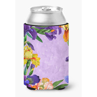 Carolines Treasures CK1697CC Irises Can or Bottle Hugger cold-beverage-koozies, Multicolor