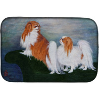 "Caroline's Treasures MH1059DDM Japanese Chin Standing on My Tail dish-drying-mats, 14x21, Multicolor"
