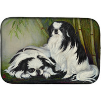 "Caroline's Treasures MH1044DDM Japanese Chin Bamboo Garden dish-drying-mats, 14x21, Multicolor"