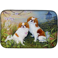 "Caroline's Treasures MH1061DDM Japanese Chin Wasabi and Ginger dish-drying-mats, 14x21, Multicolor"