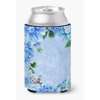 "Caroline's Treasures CK1705CC Blue Dahlias Can or Bottle Hugger cold-beverage-koozies, Multicolor"