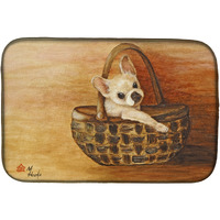 "Caroline's Treasures MH1063DDM Chihuahua Take dish-drying-mats, 14x21, Multicolor"