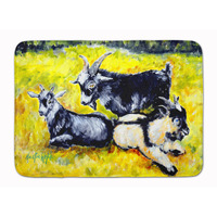 "Caroline's Treasures Three Goats Machine Washable Memory Foam Mat doormats, Multicolor"