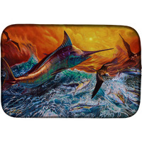 "Caroline's Treasures JMA2012DDM Reflective Chaos Blue Marlin dish-drying-mats, 14 x 21, Multicolor"