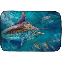 "Caroline's Treasures JMA2005DDM Liquid Metal Black Marlin dish-drying-mats, 14 x 21, Multicolor"