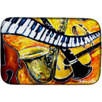 "Caroline's Treasures MW1267DDM All That Jazz dish-drying-mats, 14 x 21, Multicolor"
