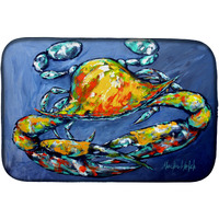 "Caroline's Treasures MW1269DDM Blue Gray Kinda Day Crab dish-drying-mats, 14 x 21, Multicolor"