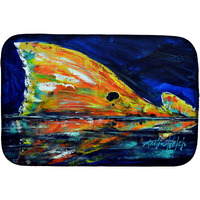 "Caroline's Treasures MW1276DDM Flipper Red Fish dish-drying-mats, 14 x 21, Multicolor"