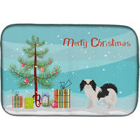 "Caroline's Treasures CK3462DDM Japanese Chin Christmas Tree dish-drying-mats, 14 x 21, Multicolor"