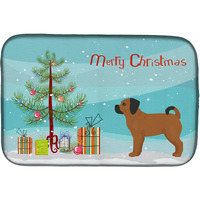 "Caroline's Treasures CK3863DDM Puggle Christmas Tree dish-drying-mats, 14 x 21, Multicolor"