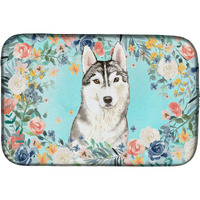 "Caroline's Treasures CK3408DDM Siberian Husky dish-drying-mats, 14 x 21, Multicolor"