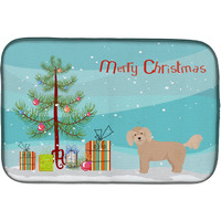 "Caroline's Treasures CK3806DDM Bichpoo Christmas Tree dish-drying-mats, 14 x 21, Multicolor"