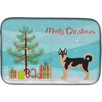"Caroline's Treasures CK3831DDM Gerberian Shepsky #2 Christmas Tree dish-drying-mats, 14 x 21, Multicolor"