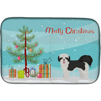 "Caroline's Treasures CK3885DDM Zuchon #2 Christmas Tree dish-drying-mats, 14 x 21, Multicolor"