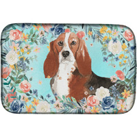 "Caroline's Treasures CK3437DDM Basset Hound dish-drying-mats, 14 x 21, Multicolor"