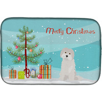 "Caroline's Treasures CK3501DDM Maltese #2 Christmas Tree dish-drying-mats, 14 x 21, Multicolor"