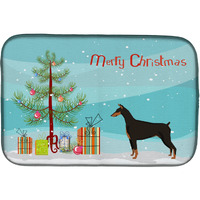 "Caroline's Treasures CK3535DDM Doberman Pinscher Christmas Tree dish-drying-mats, 14 x 21, Multicolor"