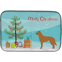 "Caroline's Treasures CK3851DDM Lurcher #2 Christmas Tree dish-drying-mats, 14 x 21, Multicolor"