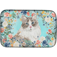 "Caroline's Treasures CK3399DDM Siberian Spring Flowers dish-drying-mats, 14 x 21, Multicolor"