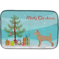 "Caroline's Treasures CK3818DDM Tan Chorkie Christmas Tree dish-drying-mats, 14 x 21, Multicolor"