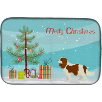 "Caroline's Treasures CK3529DDM Cavalier Spaniel Christmas Tree dish-drying-mats, 14 x 21, Multicolor"