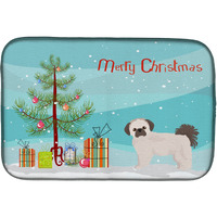 "Caroline's Treasures CK3857DDM Pekeapoo Christmas Tree dish-drying-mats, 14 x 21, Multicolor"