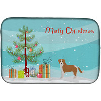 "Caroline's Treasures CK3466DDM Kromfohrlnder Christmas Tree dish-drying-mats, 14 x 21, Multicolor"
