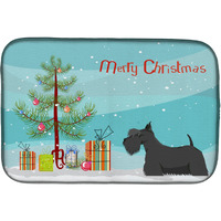 "Caroline's Treasures CK3560DDM Scottish Terrier Christmas Tree dish-drying-mats, 14 x 21, Multicolor"